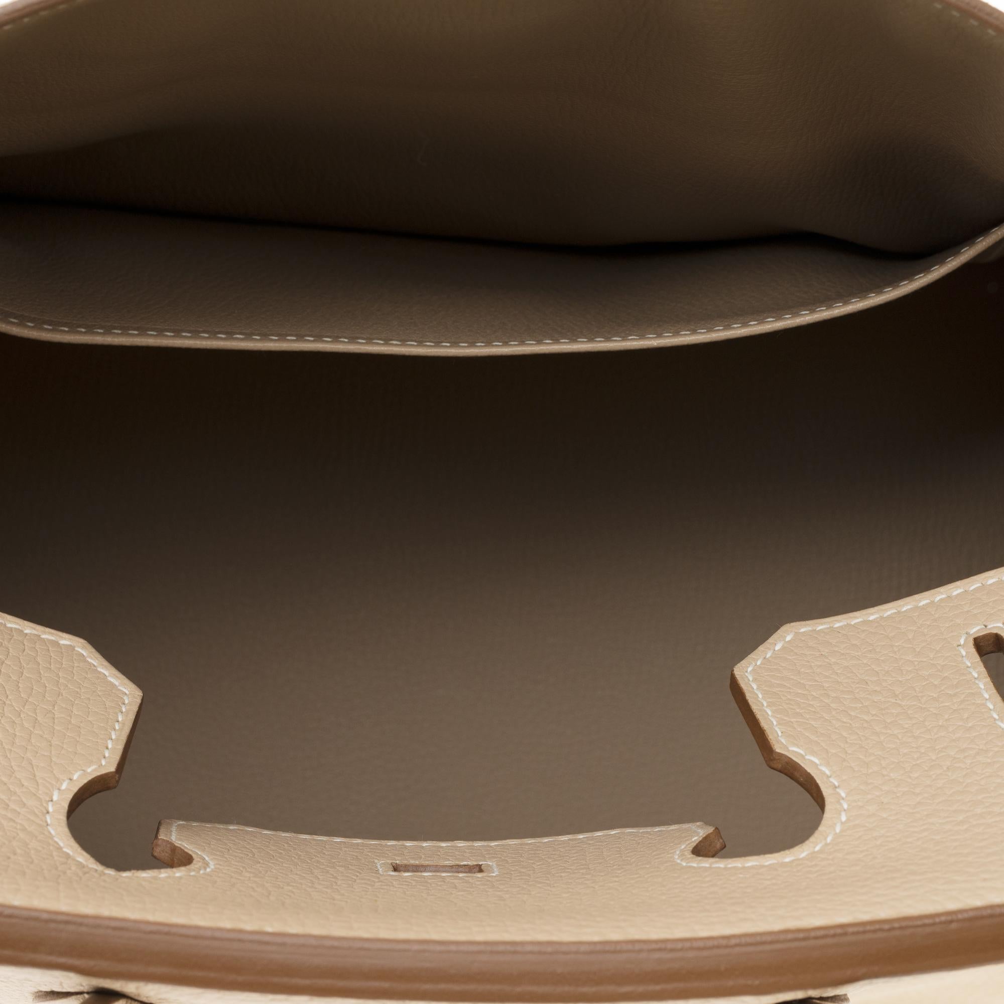 Hermès Birkin 35 Handtasche in Argile Taurillon Clémence Leder:: PHW fast neu ! 2
