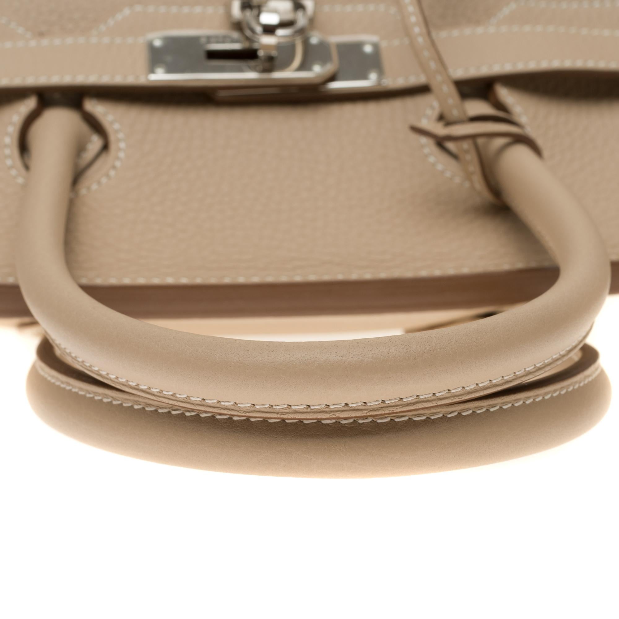 Hermès Birkin 35 Handtasche in Argile Taurillon Clémence Leder:: PHW fast neu ! 3