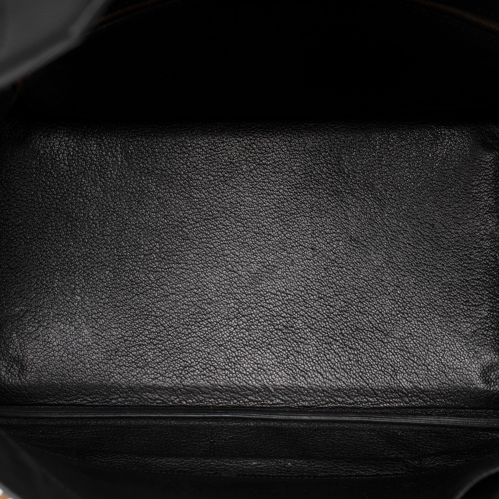 Hermès Birkin 35 handbag in black Courchevel leather, Gold hardware 2