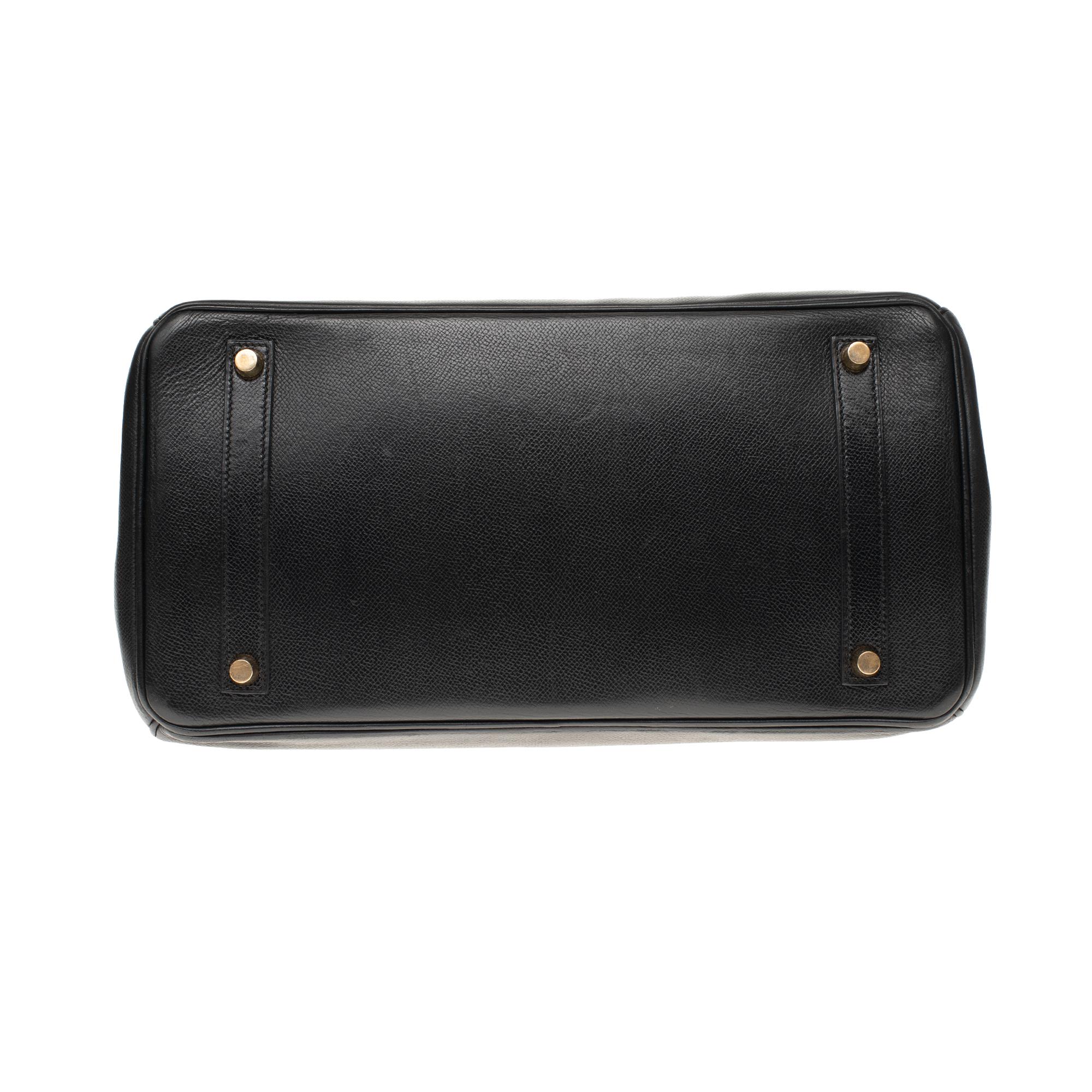 Hermès Birkin 35 handbag in black Courchevel leather, Gold hardware 4
