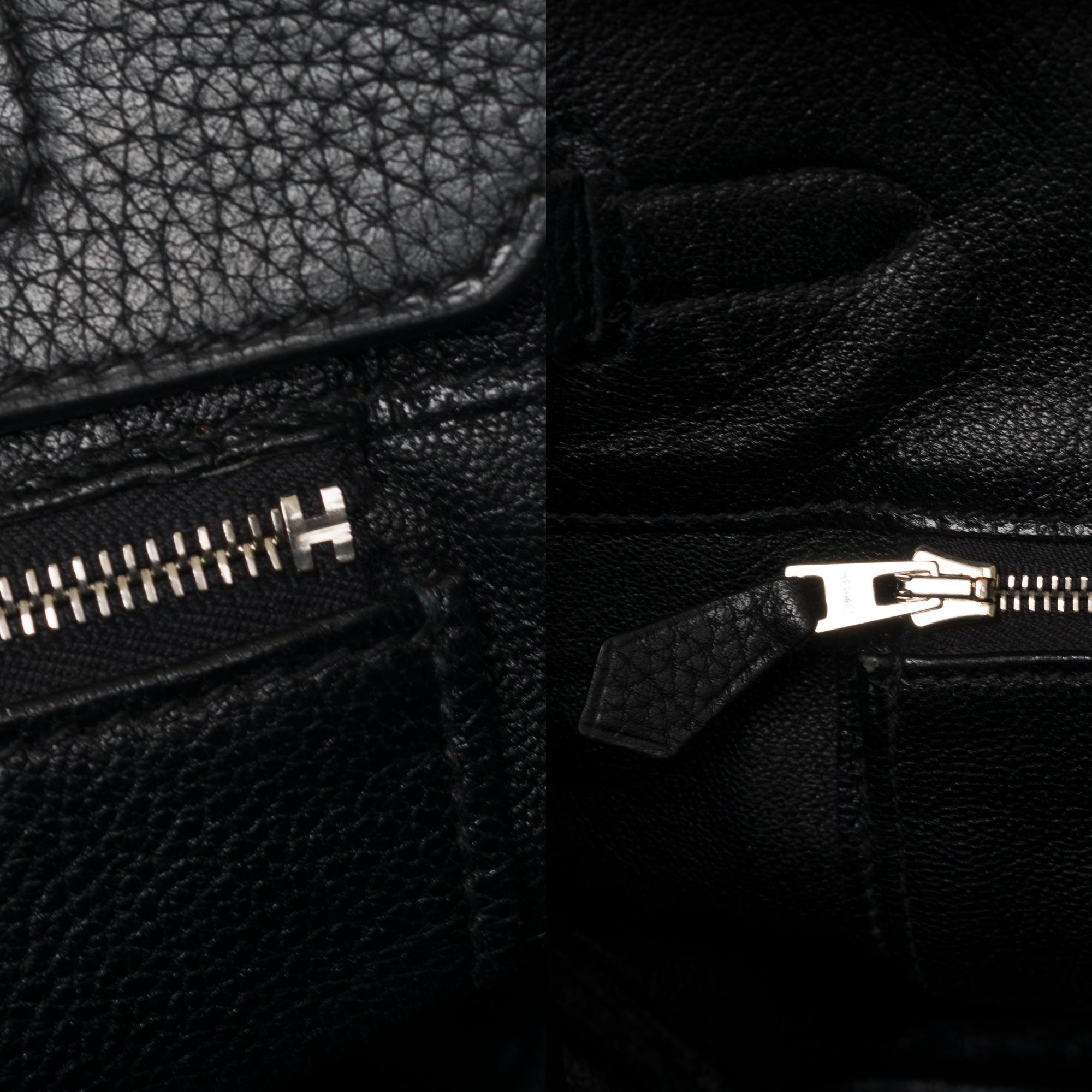 Hermès Birkin 35 handbag in black Togo leather with Palladium Silver hardware ! 3