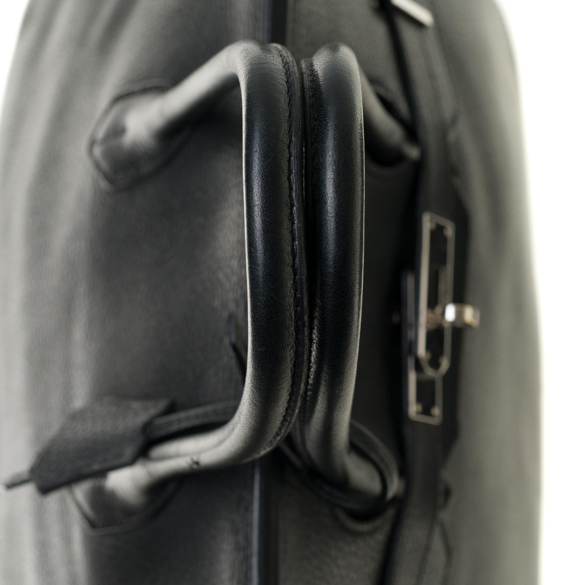 Hermès Birkin 35 handbag in black Togo leather with Palladium Silver hardware ! 4
