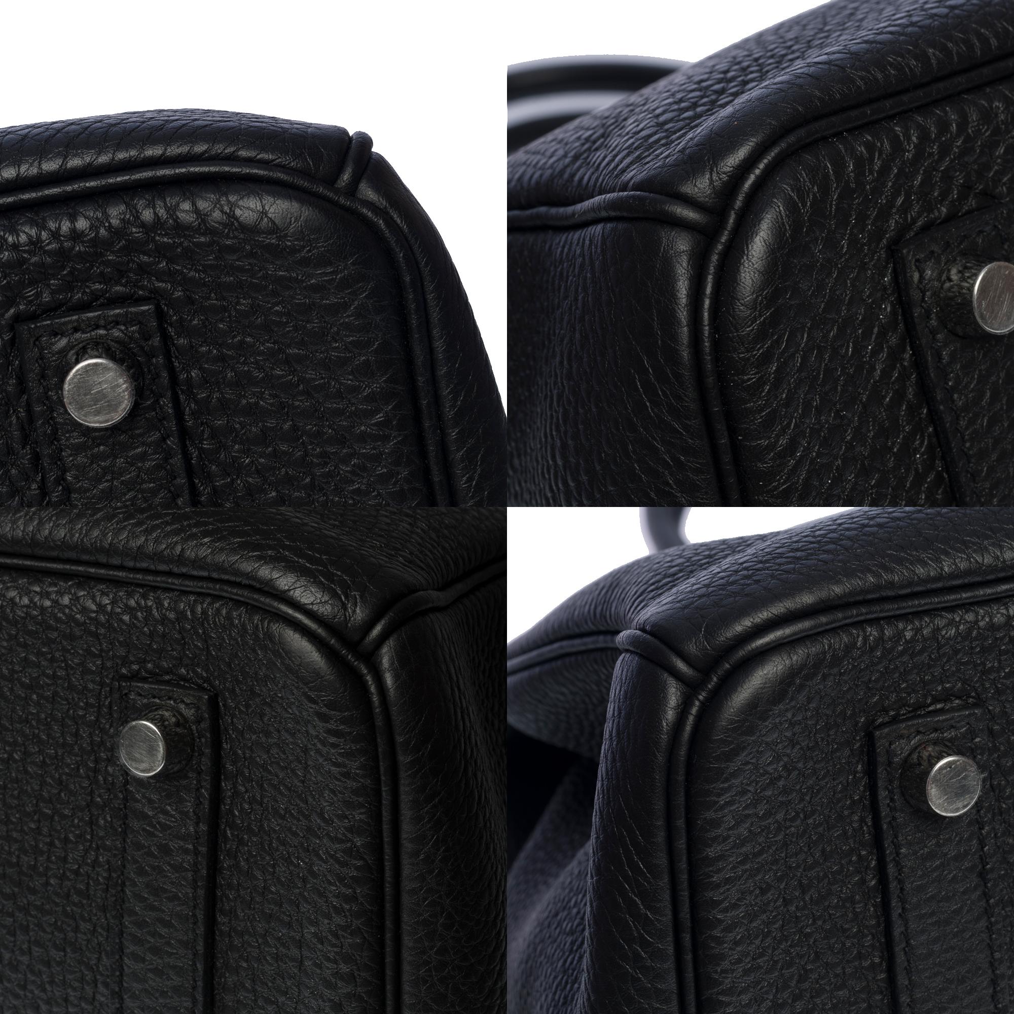 Hermès Birkin 35 handbag in black Togo leather with Palladium Silver hardware 5