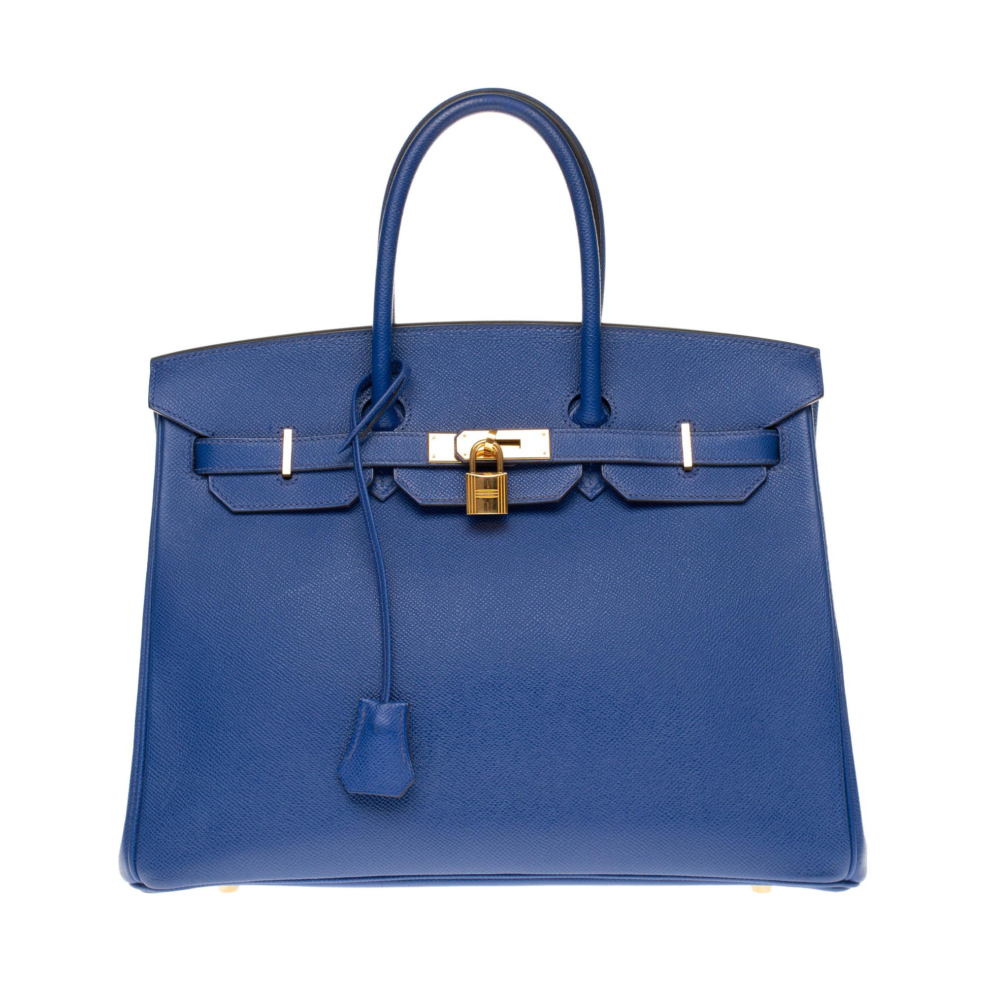 Hermès Birkin 35 handbag in bleu électrique epsom leather, GHW