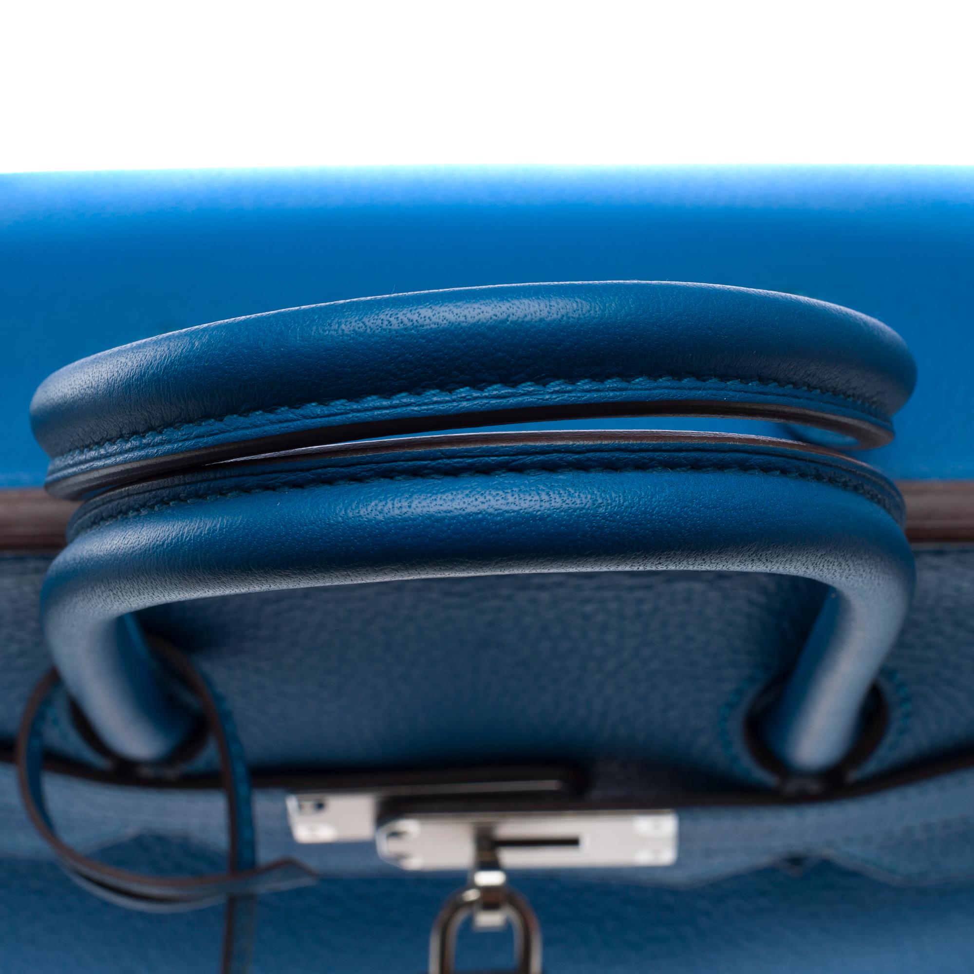 Stunning Hermès Birkin 35 handbag in Blue Izmir Togo Calf leather, PHW 7