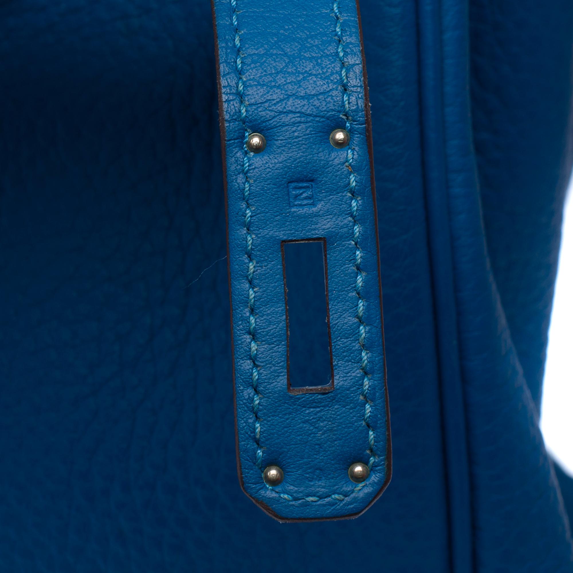 Stunning Hermès Birkin 35 handbag in Blue Izmir Togo Calf leather, PHW 5