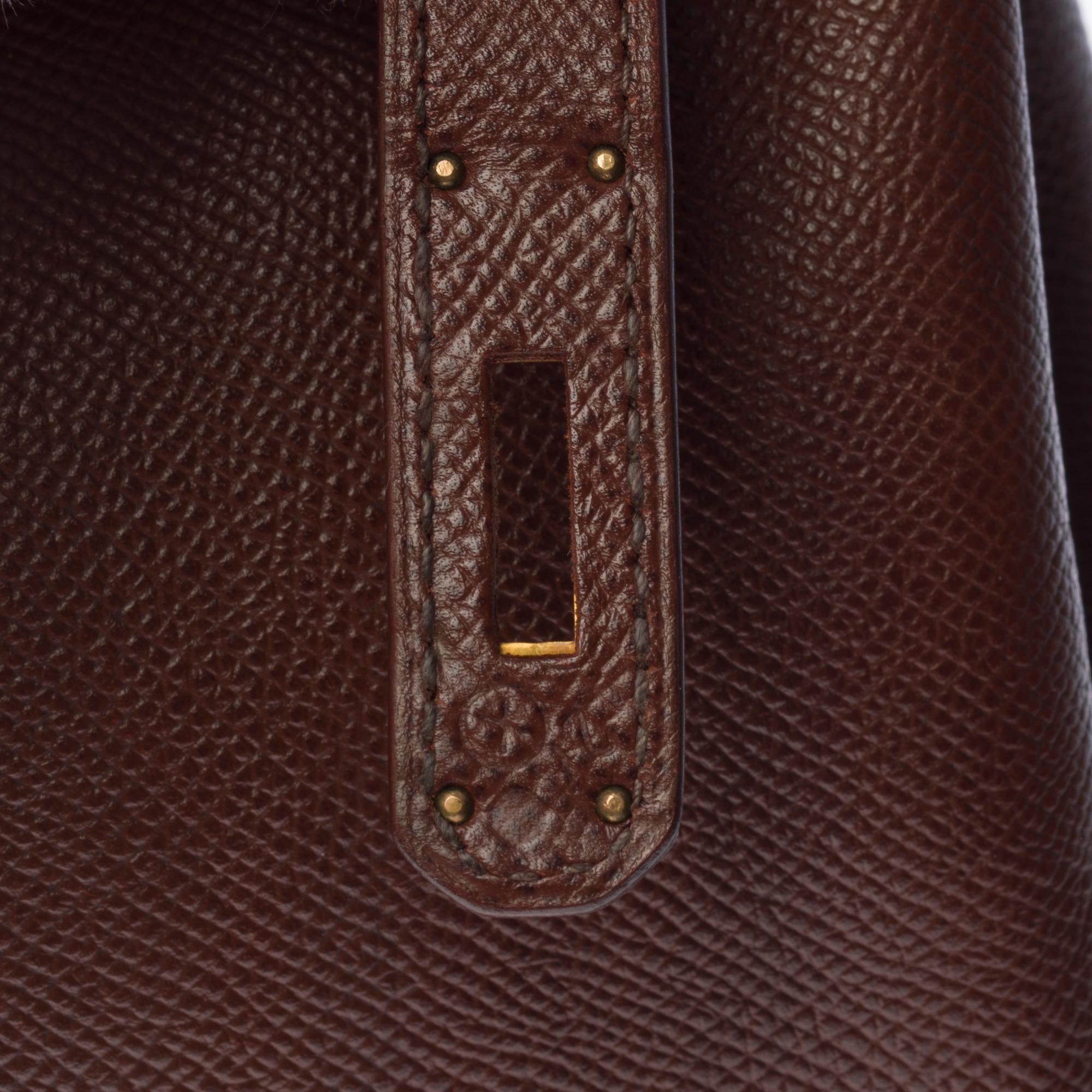 Hermès Birkin 35 handbag in brown Courchevel leather with gold hardware ! In Good Condition In Paris, IDF
