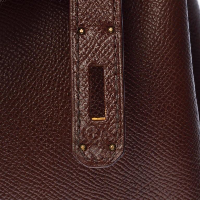 Hermès HERMES BIRKIN 35 Brown Courchevel Gold Leather ref.796685