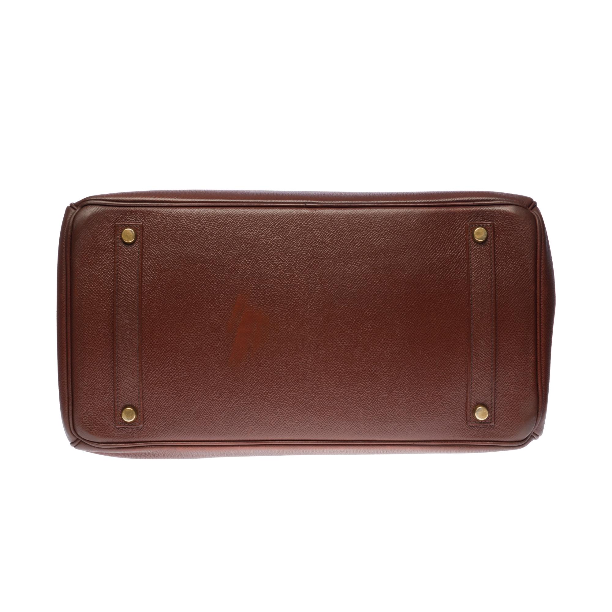 Hermès Birkin 35 handbag in brown Courchevel leather with gold hardware ! 2