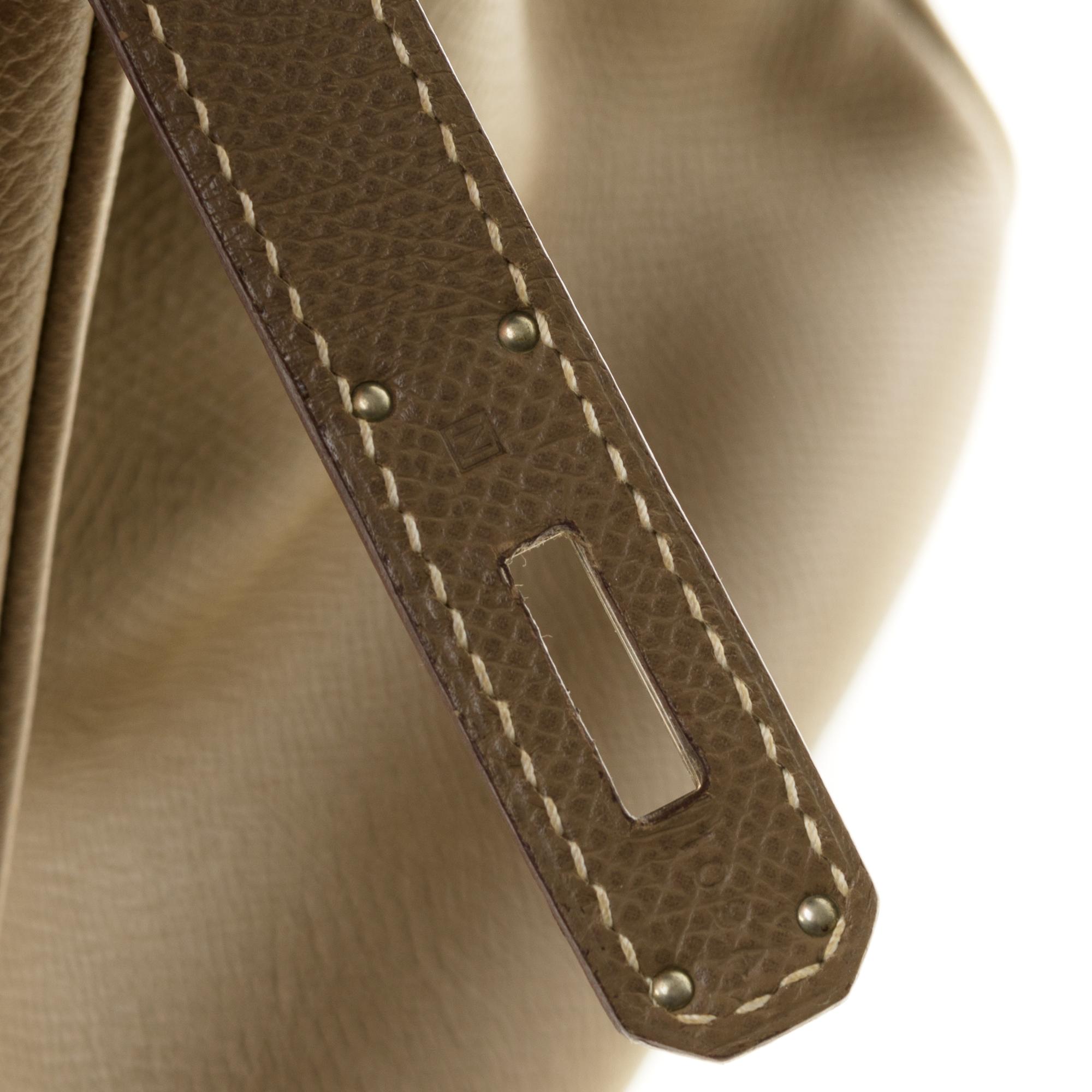 Brown Hermès Birkin 35 handbag in Epsom Etoupe with Silver hardware !