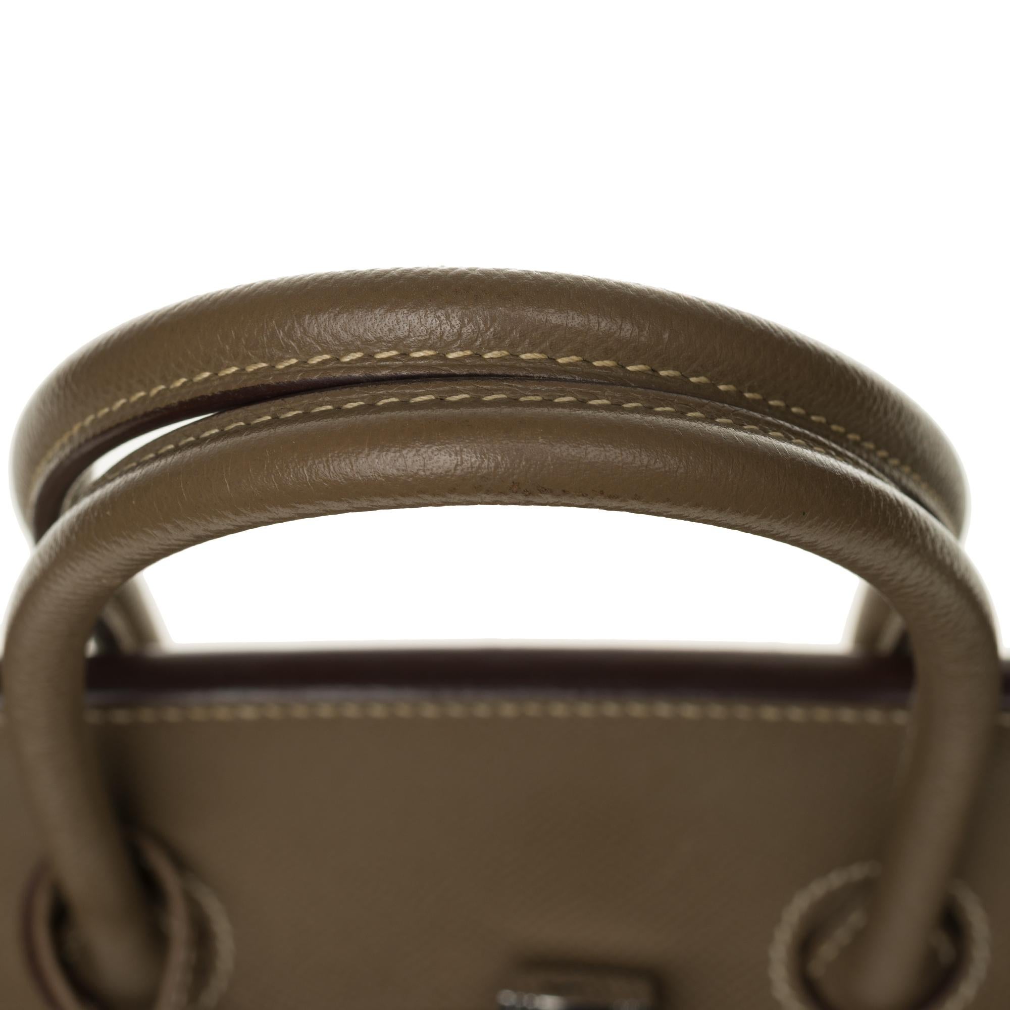 Women's Hermès Birkin 35 handbag in Epsom Etoupe with Silver hardware !