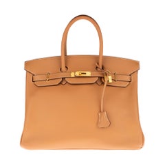 Hermès Birkin 35 handbag in gold epsom leather, GHW, very good condition !