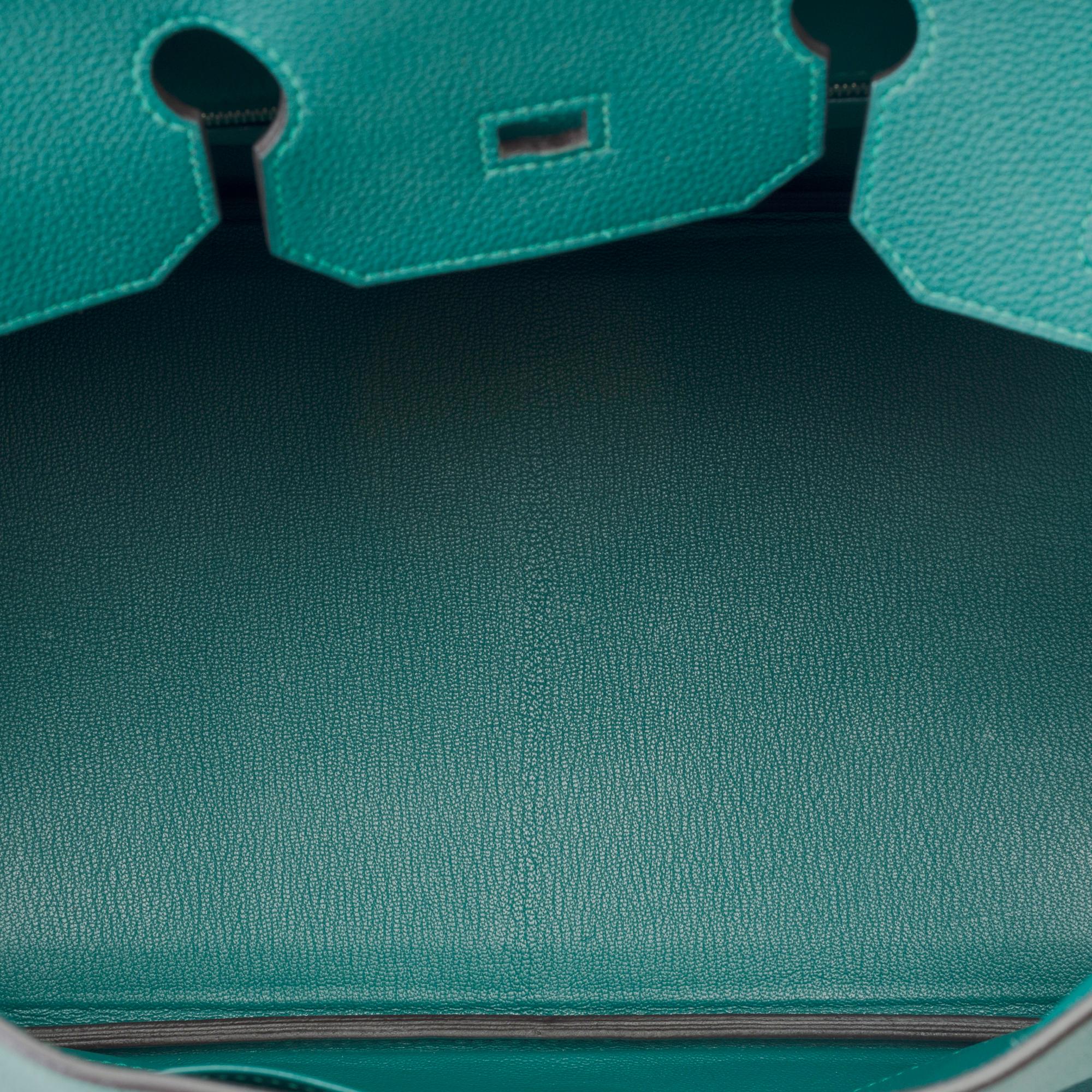 Hermès Birkin 35 handbag in Malachite green Togo leather, PHW 5