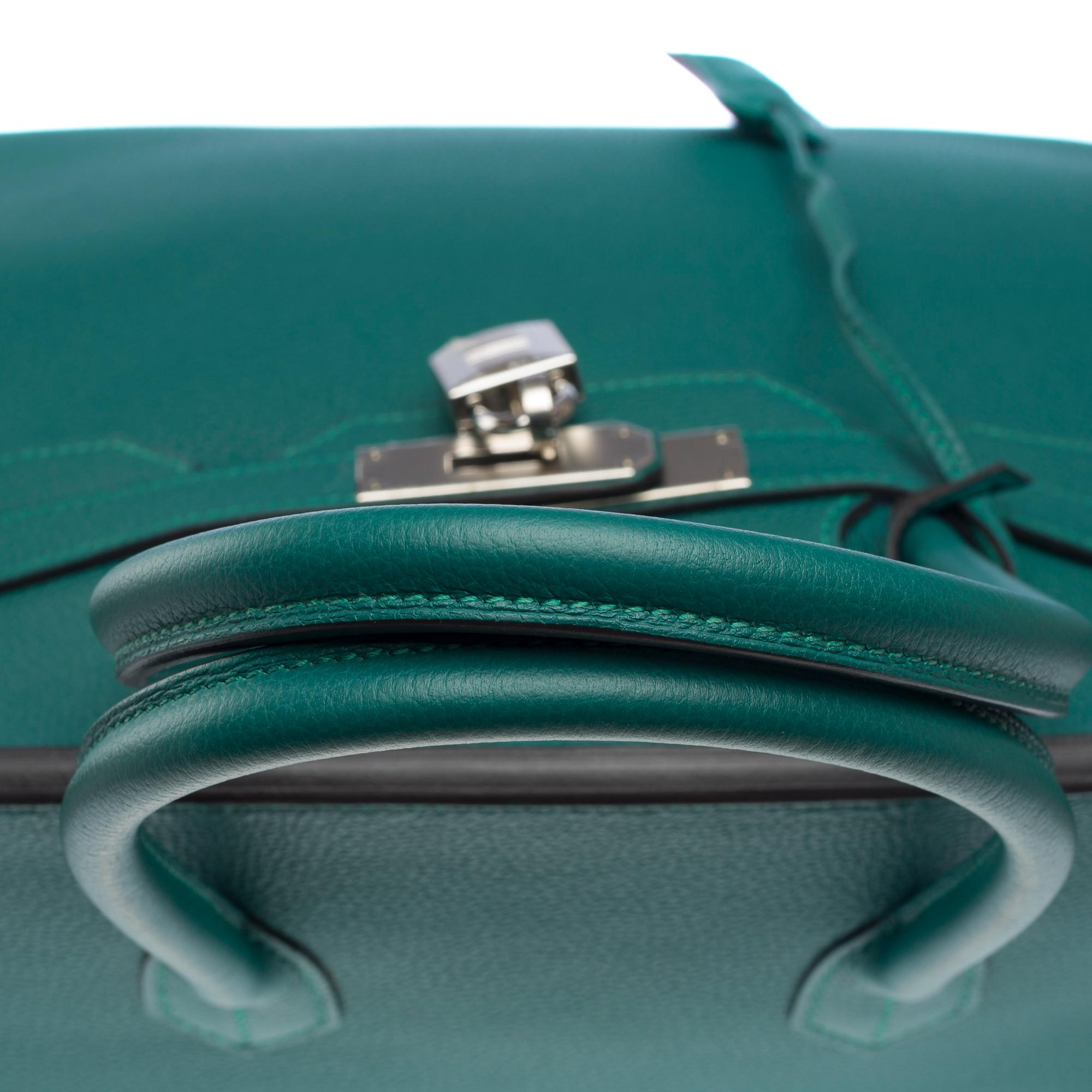 Hermès Birkin 35 handbag in Malachite green Togo leather, PHW 6