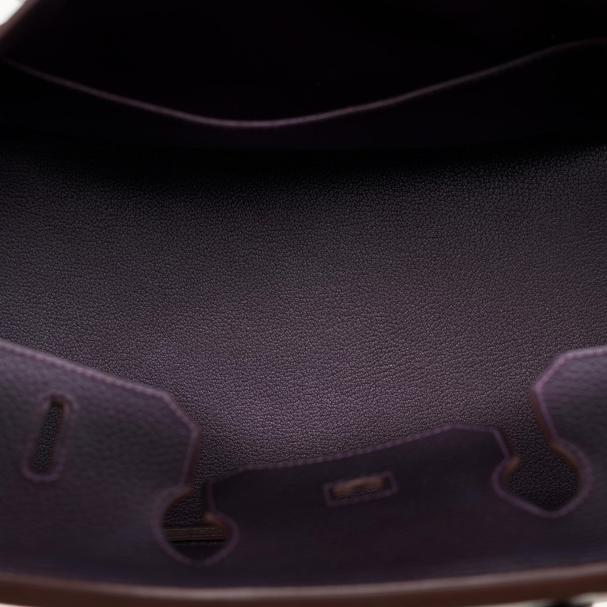 Hermès Birkin 35 handbag in Purple Togo leather with Silver Palladium hardware ! 3