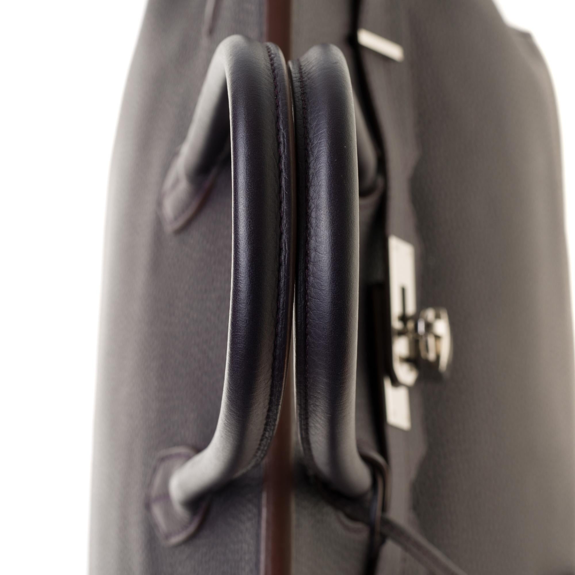 Hermès Birkin 35 handbag in Purple Togo leather with Silver Palladium hardware ! 4