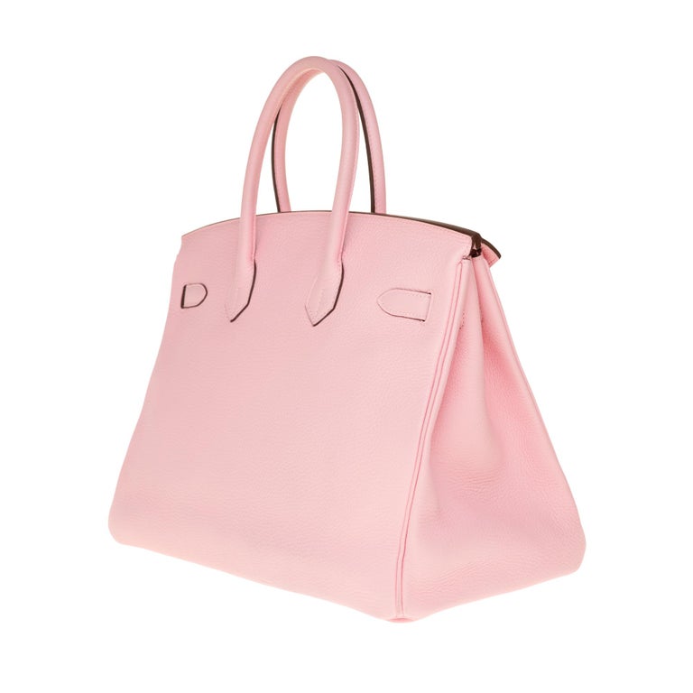 Hermès - Authenticated Birkin 40 Handbag - Leather Pink Plain for Women, Good Condition