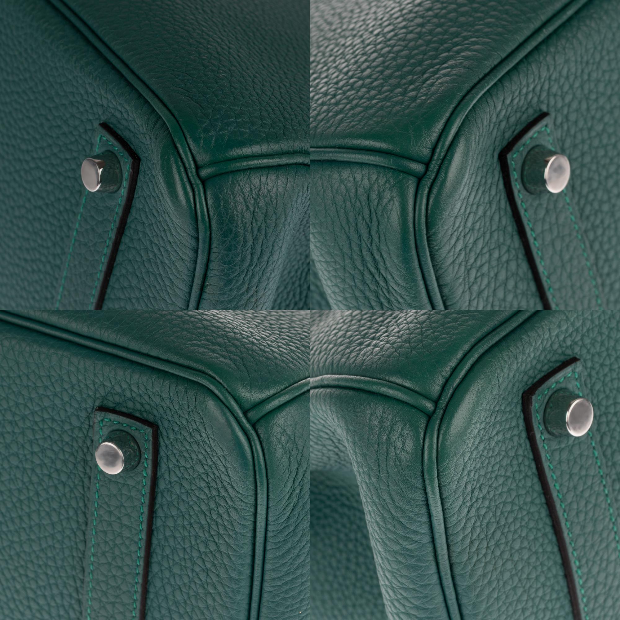 Hermès Birkin 35 handbag in Togo green Malachite color, PHW, Full set ! 4