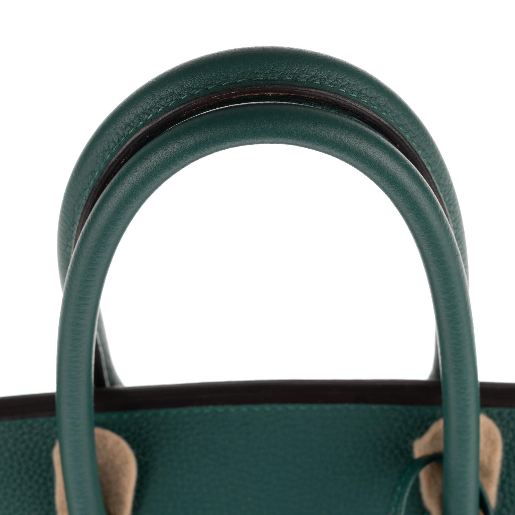 Hermès Birkin 35 handbag in Togo green Malachite color, PHW, Full set ! 1