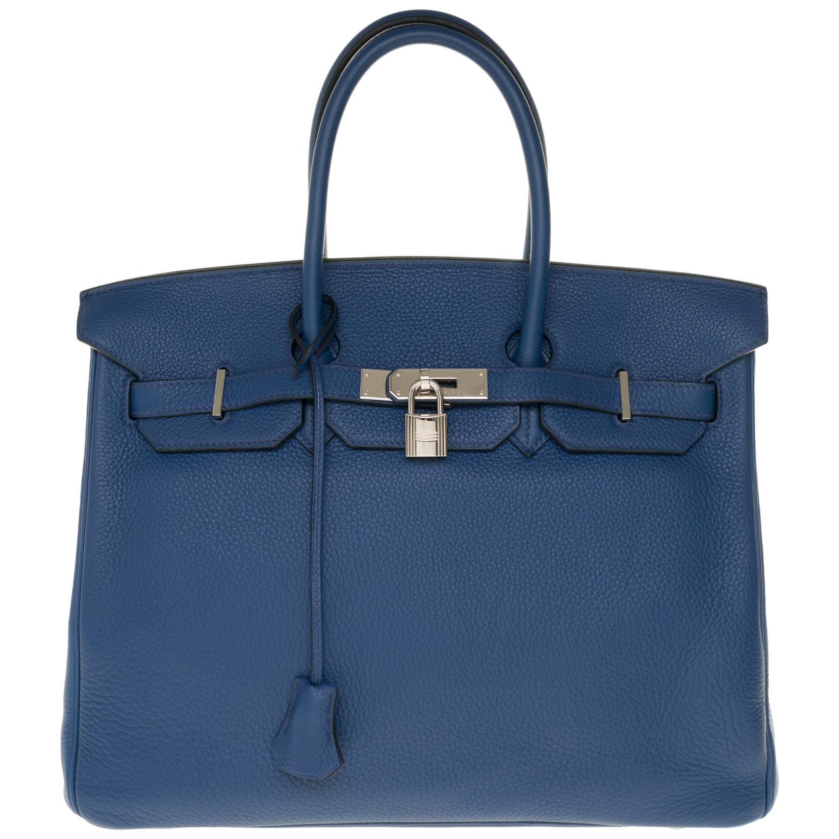 Hermès Birkin 35 handbag in Togo leather with Silver hardware !