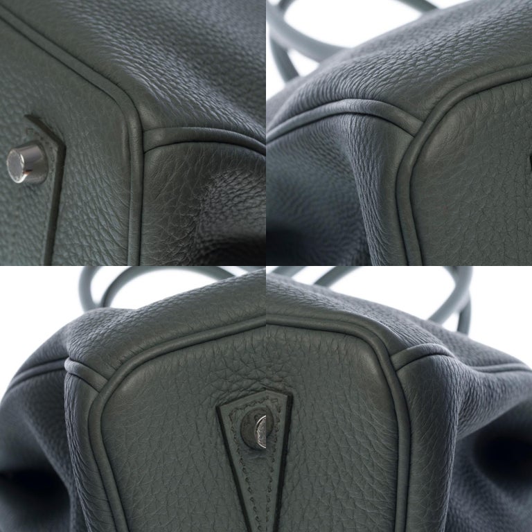 Hermès Birkin 35 handbag in Vert Amande Togo leather with silver hardware ! 5