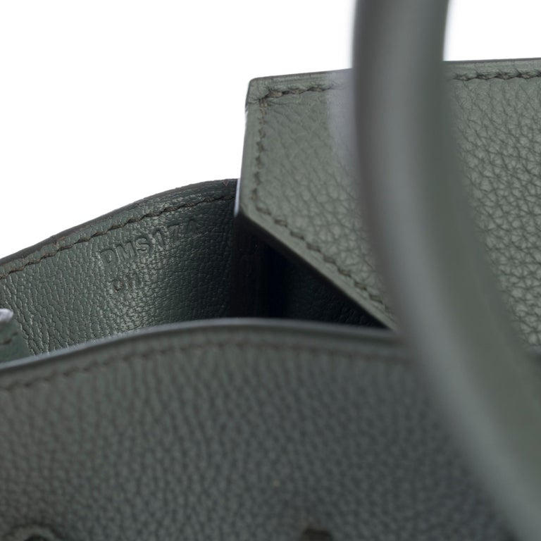 Hermès Birkin 35 handbag in Vert Amande Togo leather with silver hardware ! 1