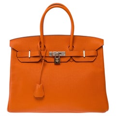 Hermès Birkin 35 Handbag Orange