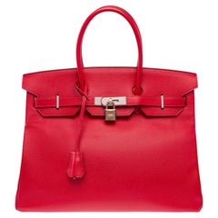 Hermès Birkin 35 Handbag Red