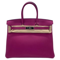 Hermes Birkin 35 Bolso Piel Togo Pourpre PHW