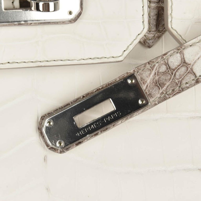 Lot - HERMÈS, Birkin 35 handbag, Geranium alligator mississippiensis matte  leather, with palladium hardware
