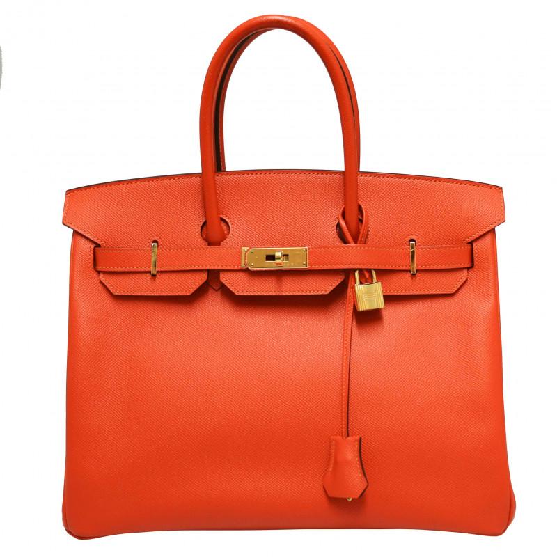 Hermes Birkin 35 Hufeisen Orange 9