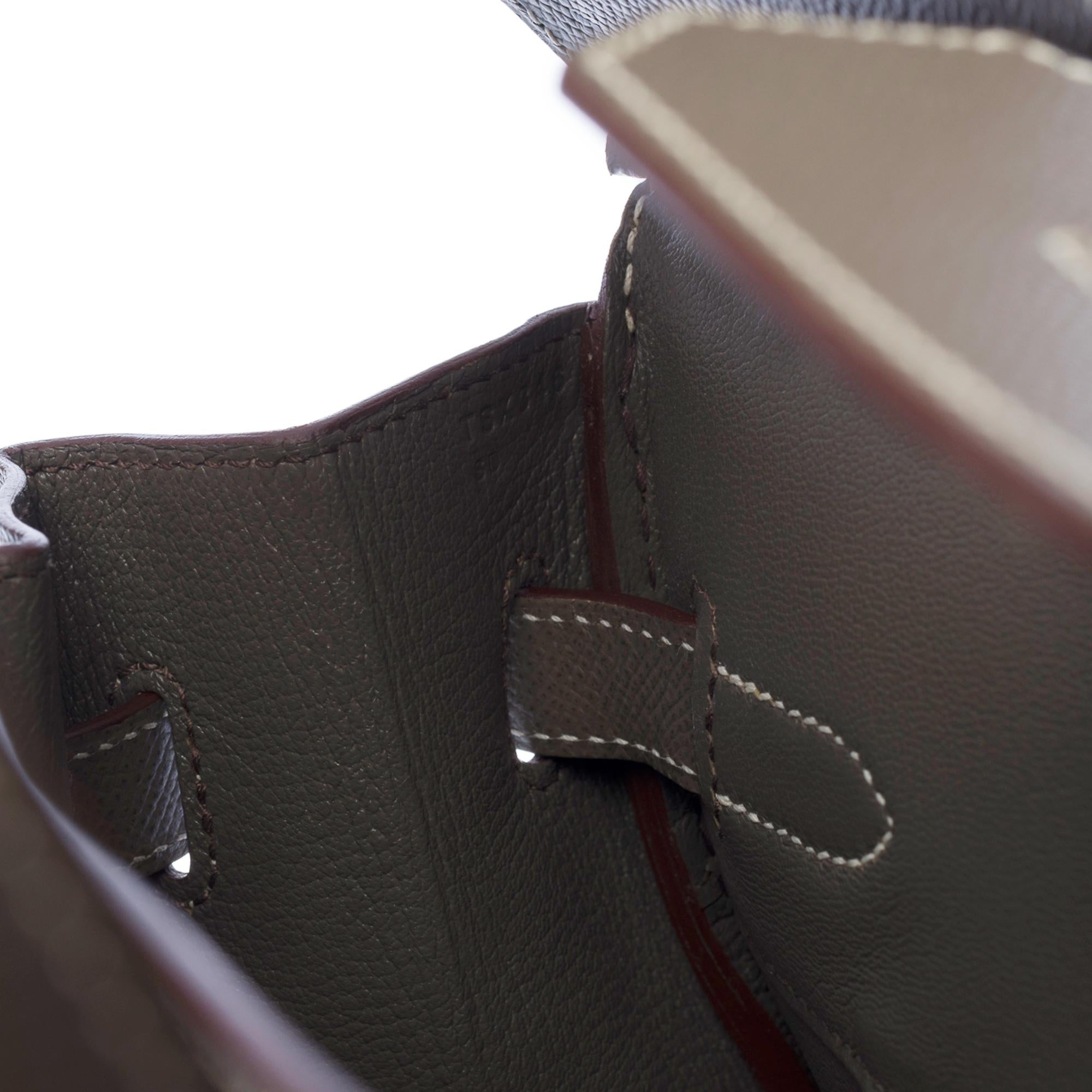 Women's or Men's Hermès Birkin 35 HSS (Special Order) handbag in etoupe epsom leather, SHW