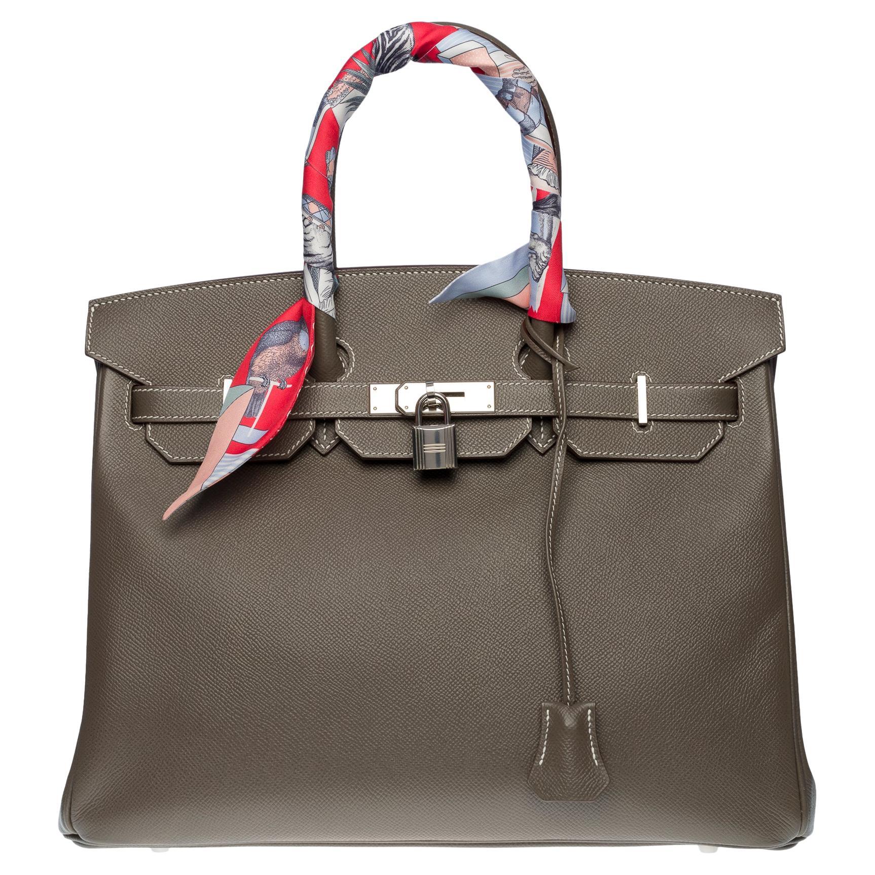 Hermès Birkin 35 HSS (Special Order) handbag in etoupe epsom leather, SHW