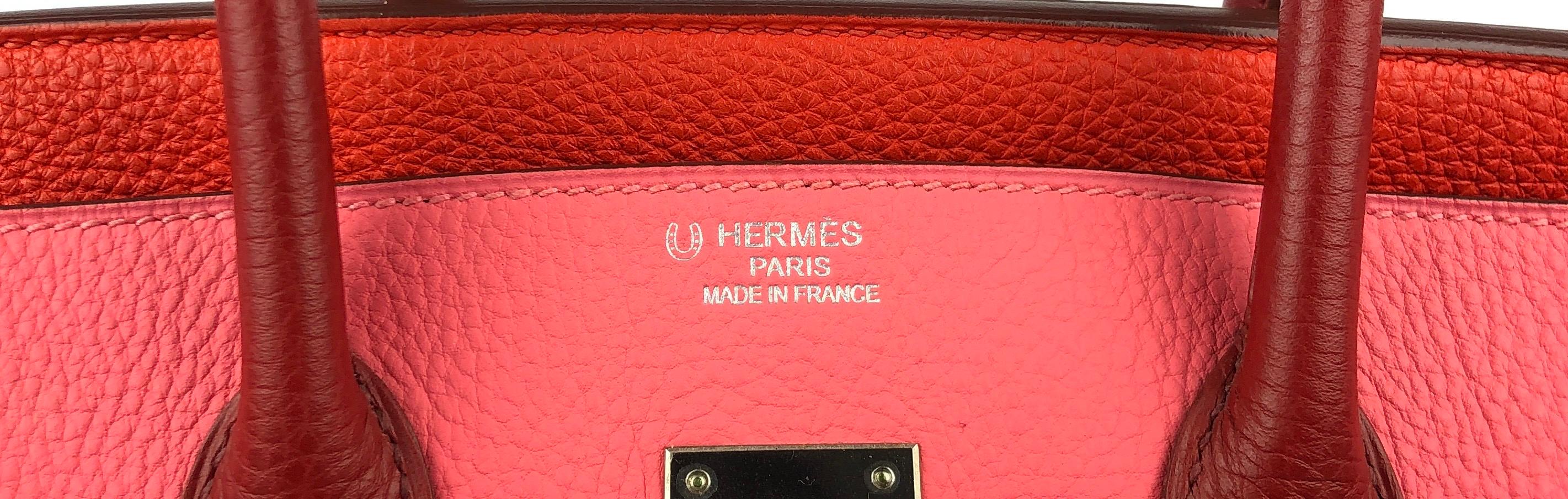 Hermes Birkin 35 HSS Special Order Rose Lipstick Pink Red Capucine Palladium  2