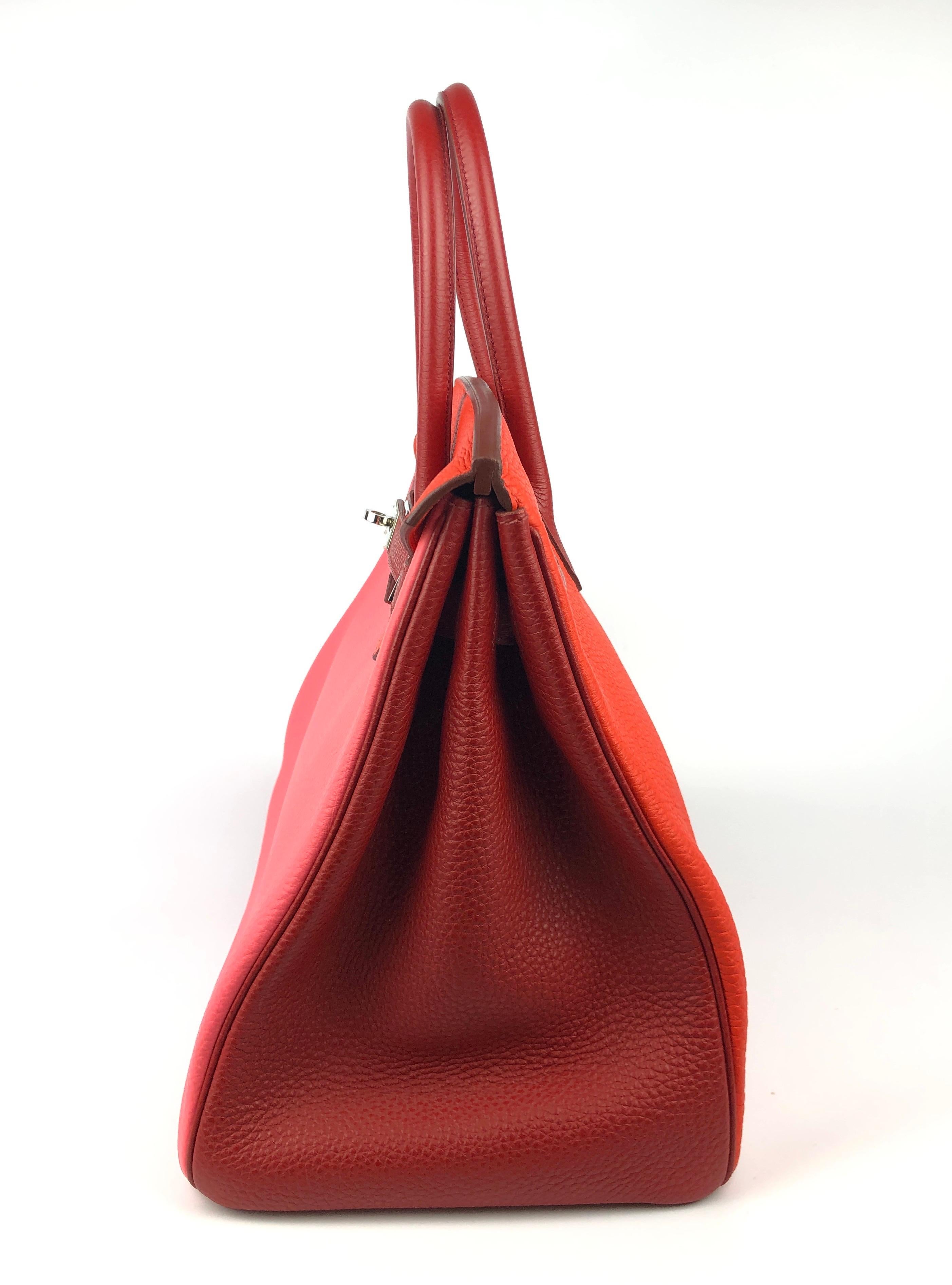 Hermes Birkin 35 HSS Special Order Rose Lipstick Pink Red Capucine Palladium 3