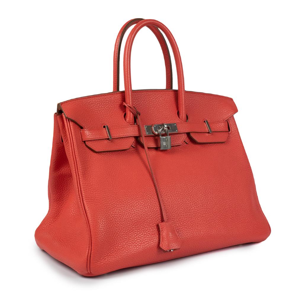 - Designer: HERMÈS
- Model: Birkin 35
- Condition: Very good condition. Minor sign of wear on base corners, Scratches on hardware
- Accessories: Dustbag, Padlock, Keys
- Measurements: Width: 35cm , Height: 24cm , Depth: 18cm 
- Exterior Material: