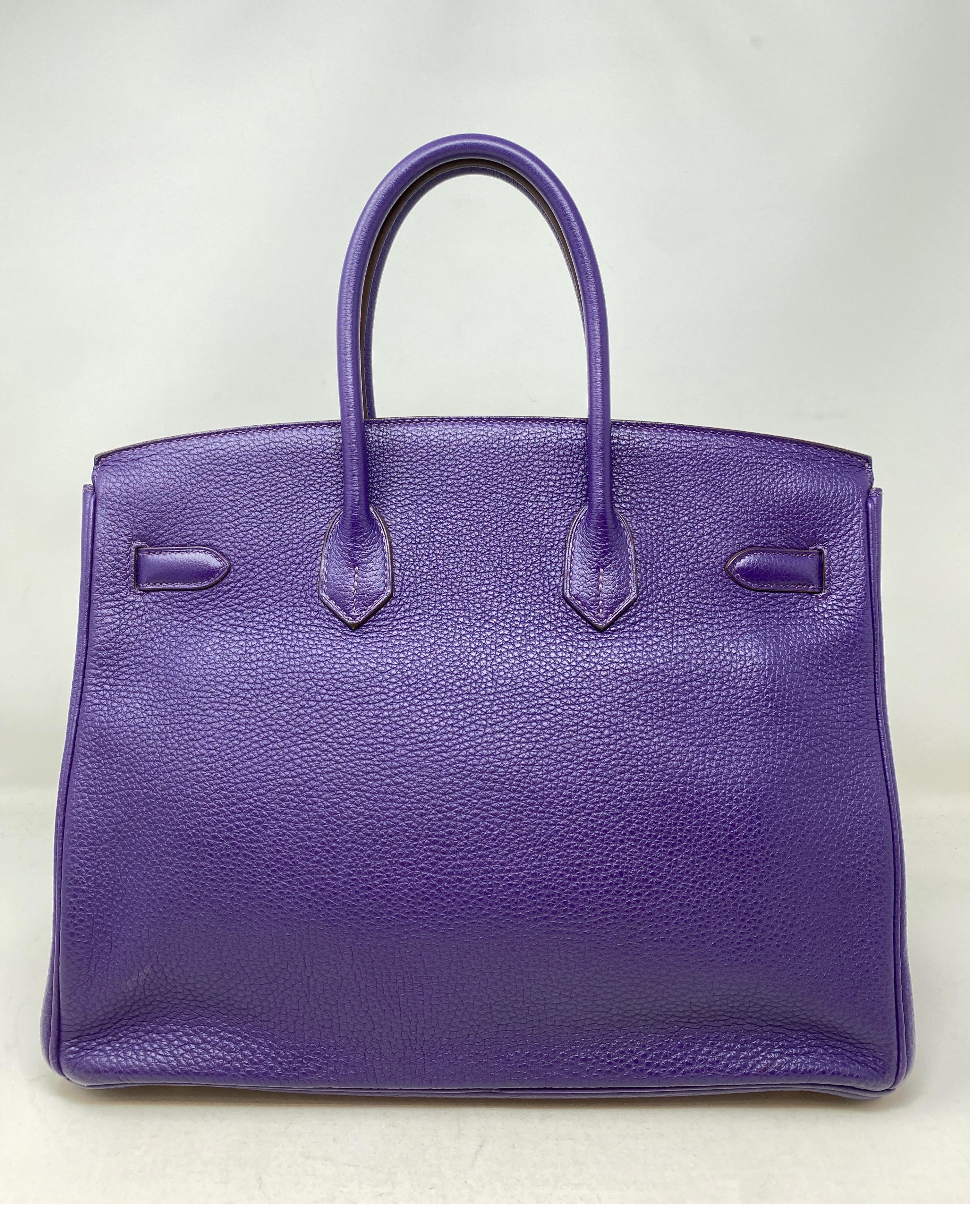 Hermès Birkin 35 Iris Bag
 In Excellent Condition In Athens, GA