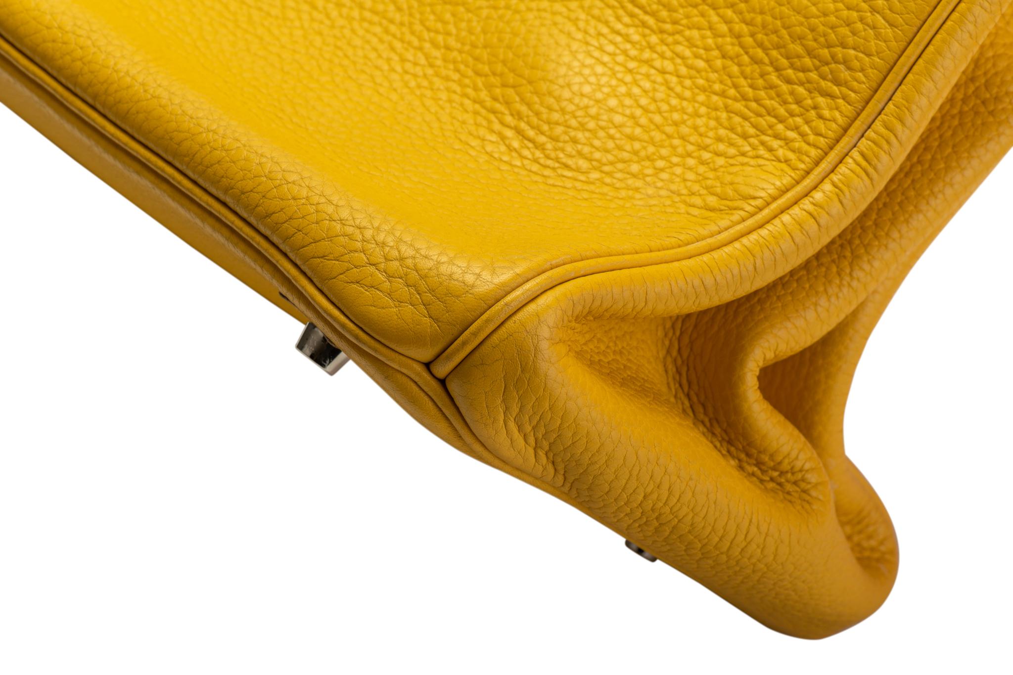 Hermes Birkin 35 Jaune D'Or Clemence Bag 1