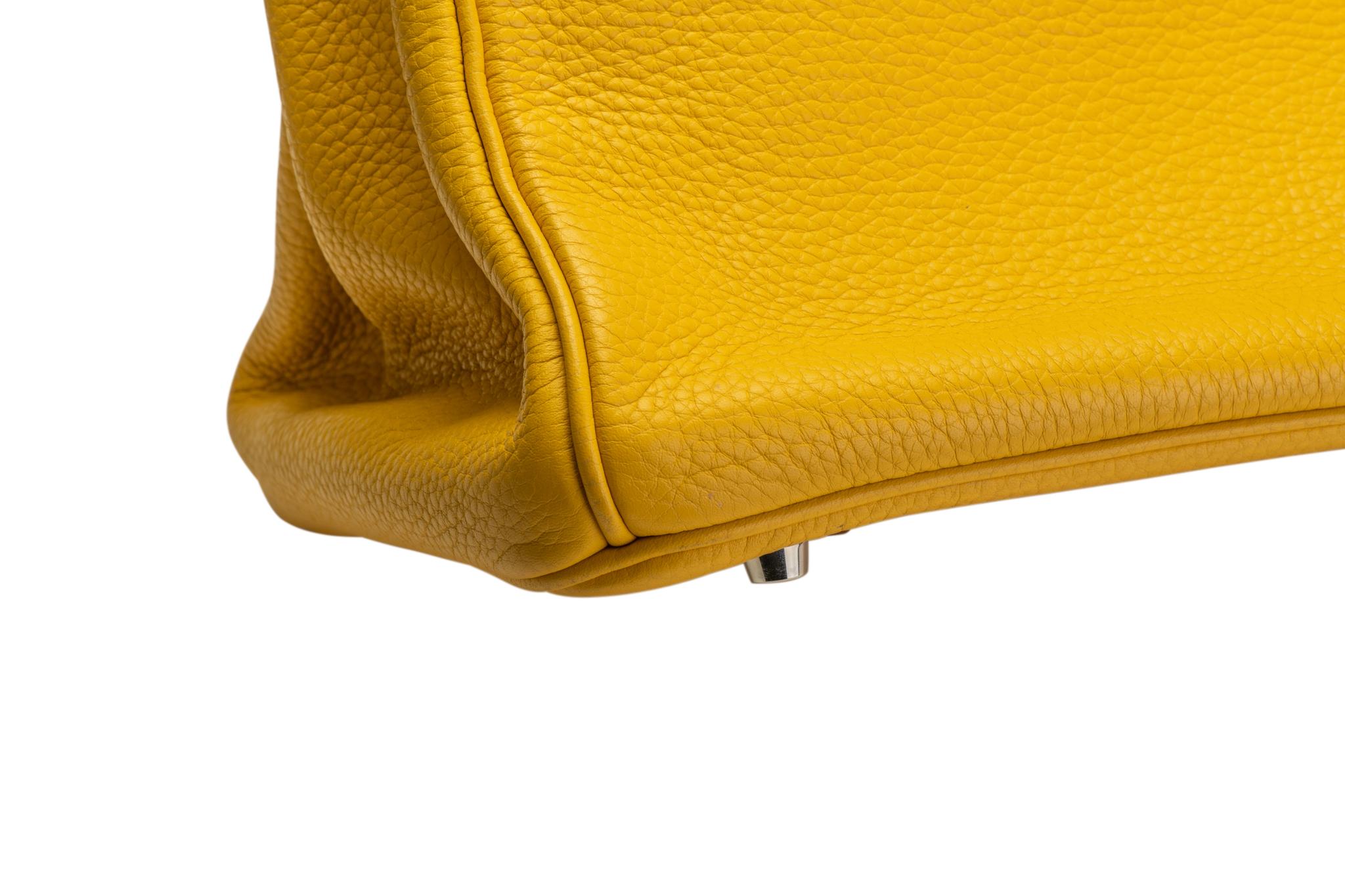 Hermes Birkin 35 Jaune D'Or Clemence Bag 2