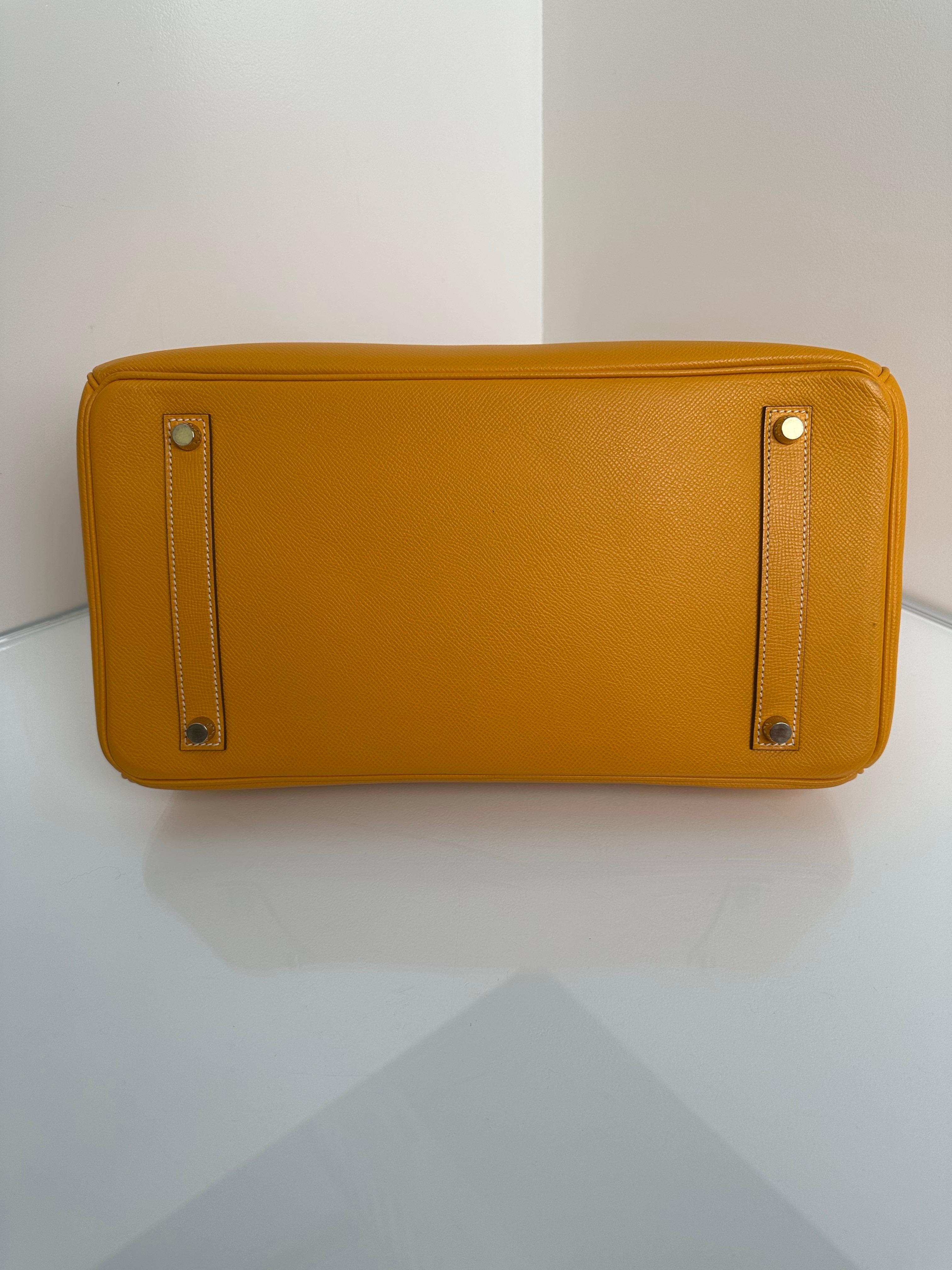 Hermes Birkin 35 Jaune Epsom Candy Collection Bag Unisexe en vente