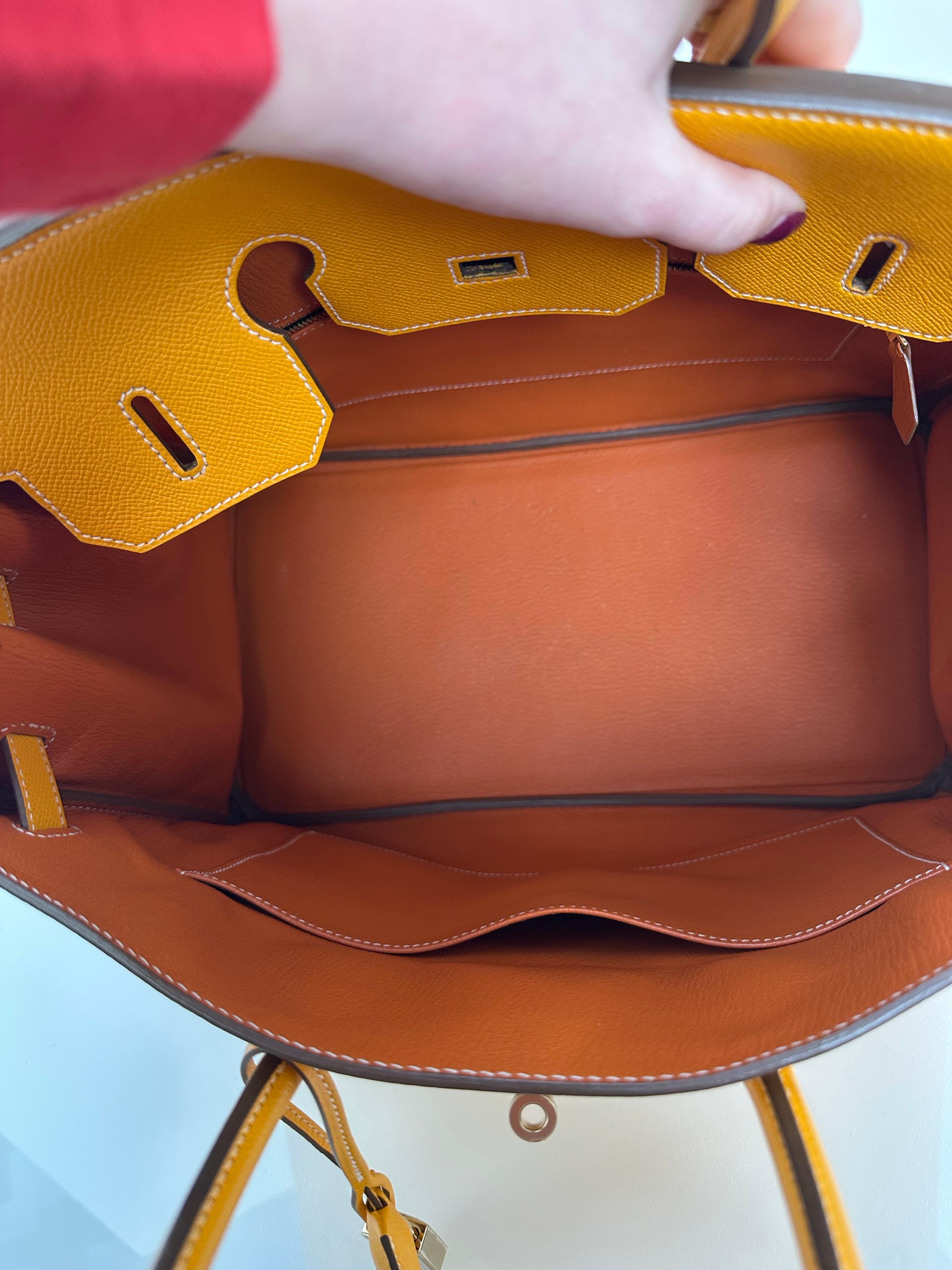 Hermes Birkin 35 Jaune Epsom Candy Collection Bag en vente 1
