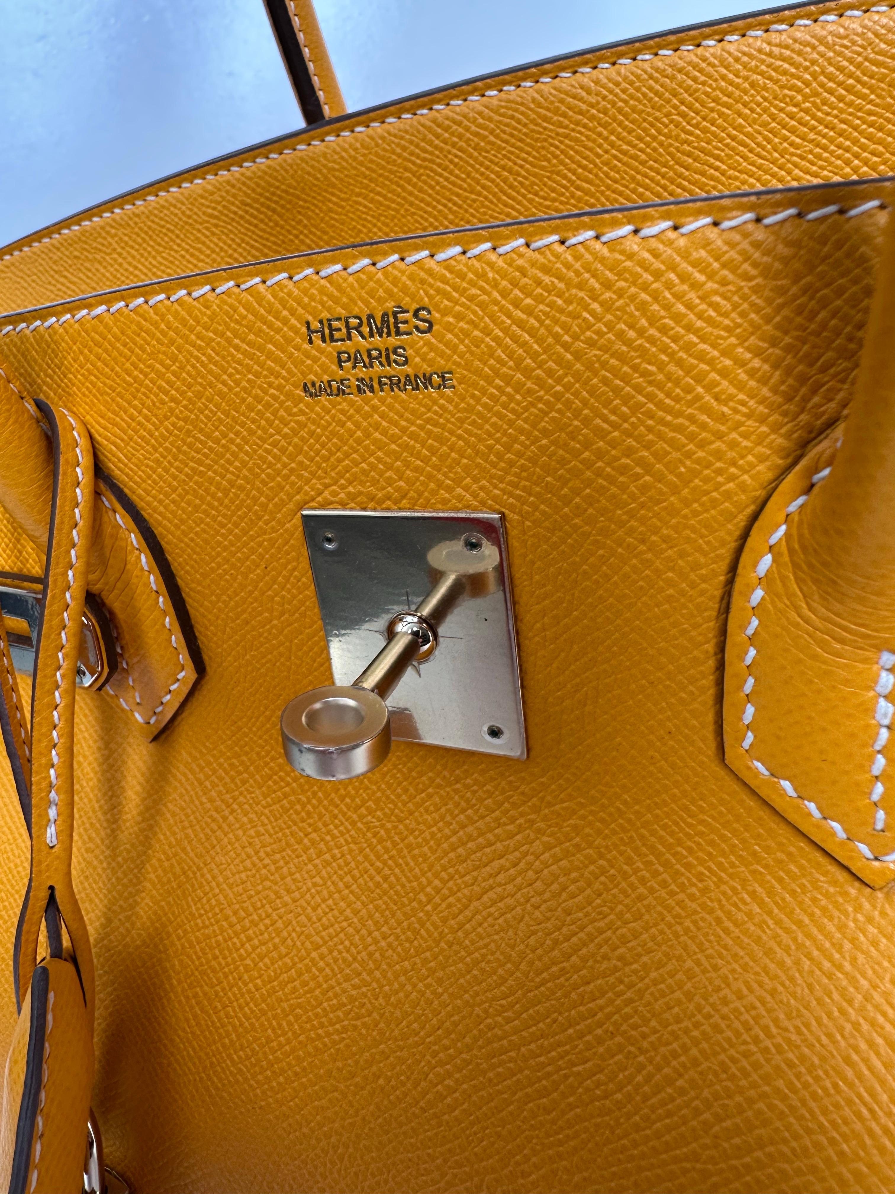 Hermes Birkin 35 Jaune Epsom Candy Collection Bag en vente 2