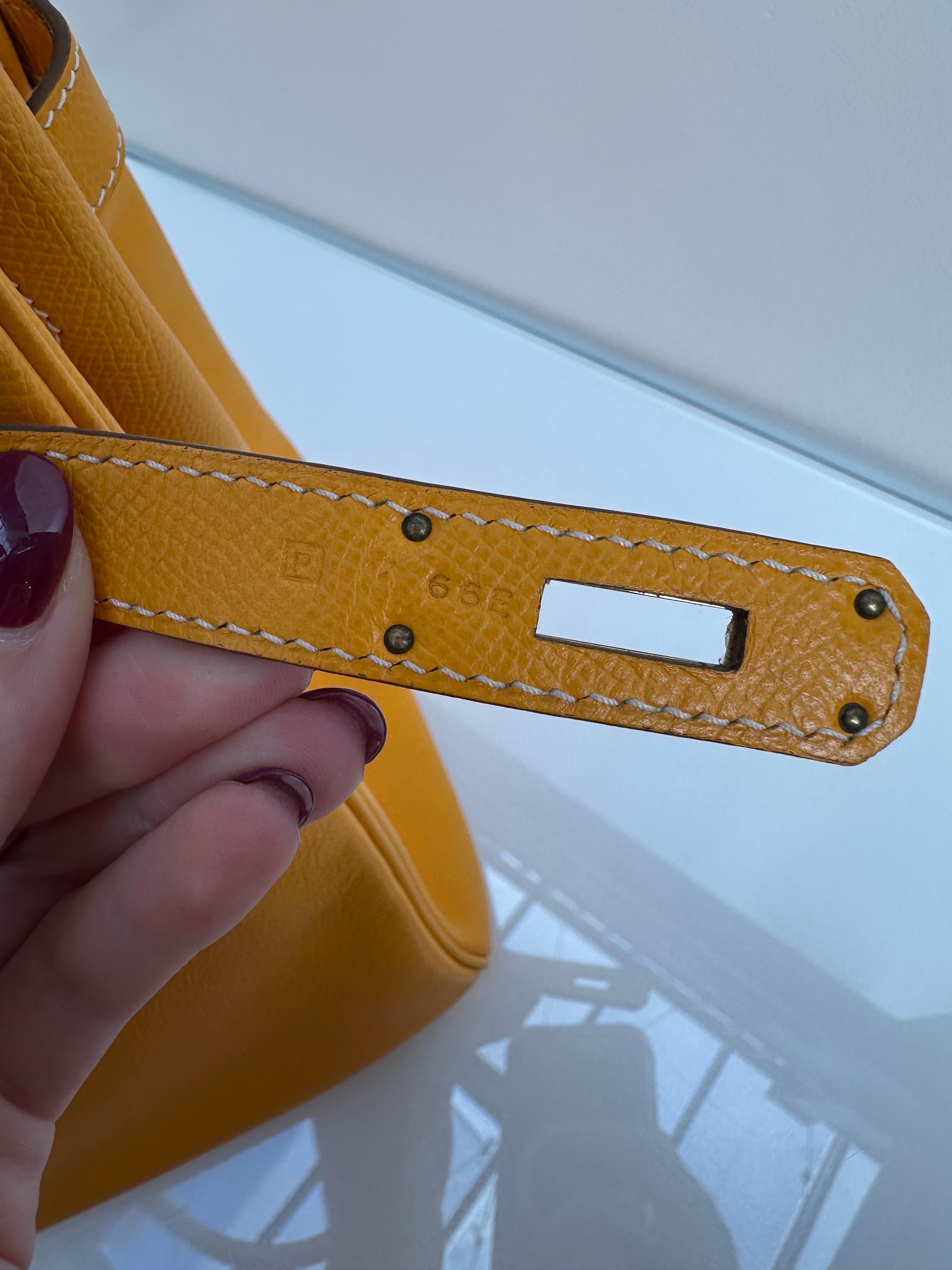 Hermes Birkin 35 Jaune Epsom Candy Collection Bag en vente 4