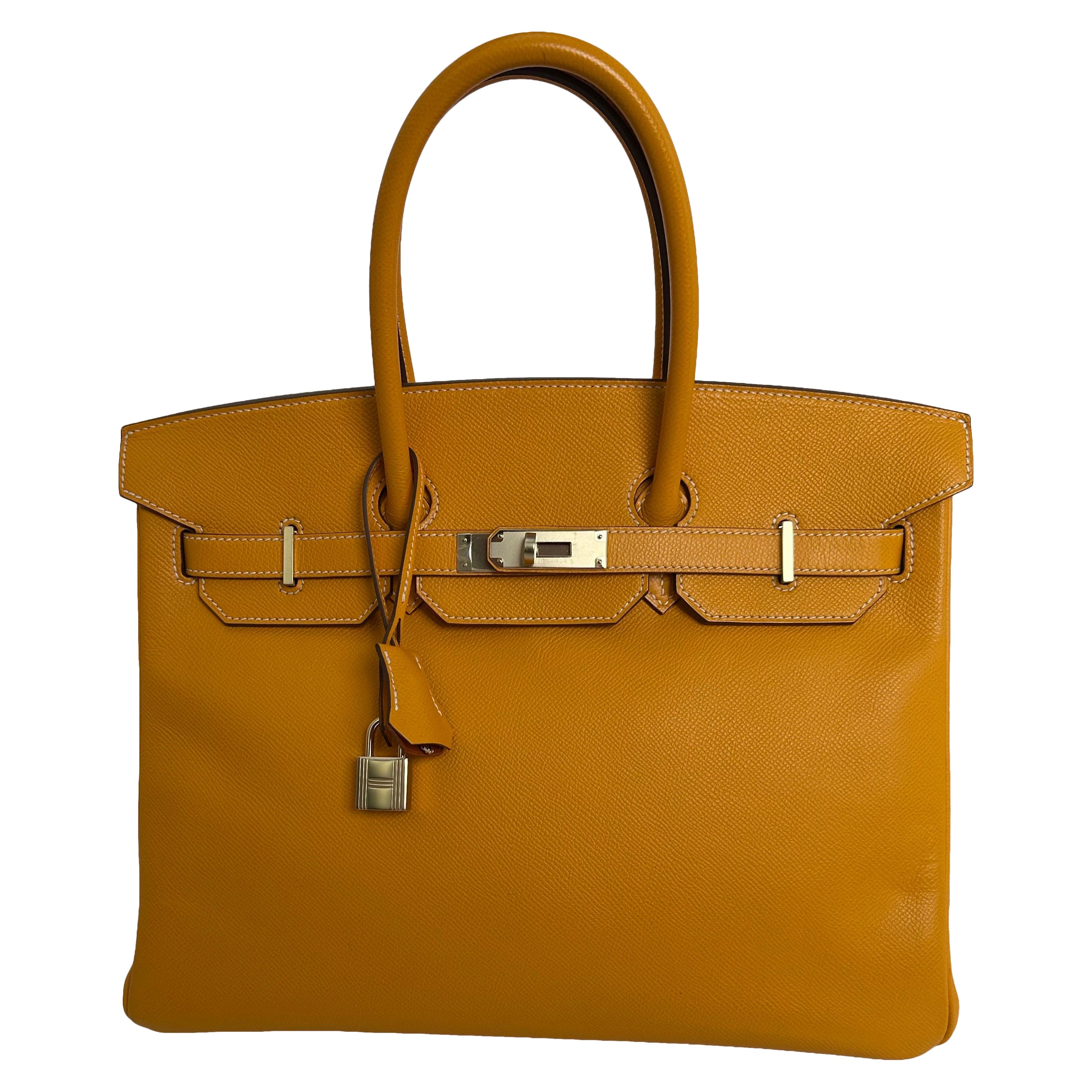 Hermes Birkin 35 Jaune Epsom Candy Collection Bag en vente