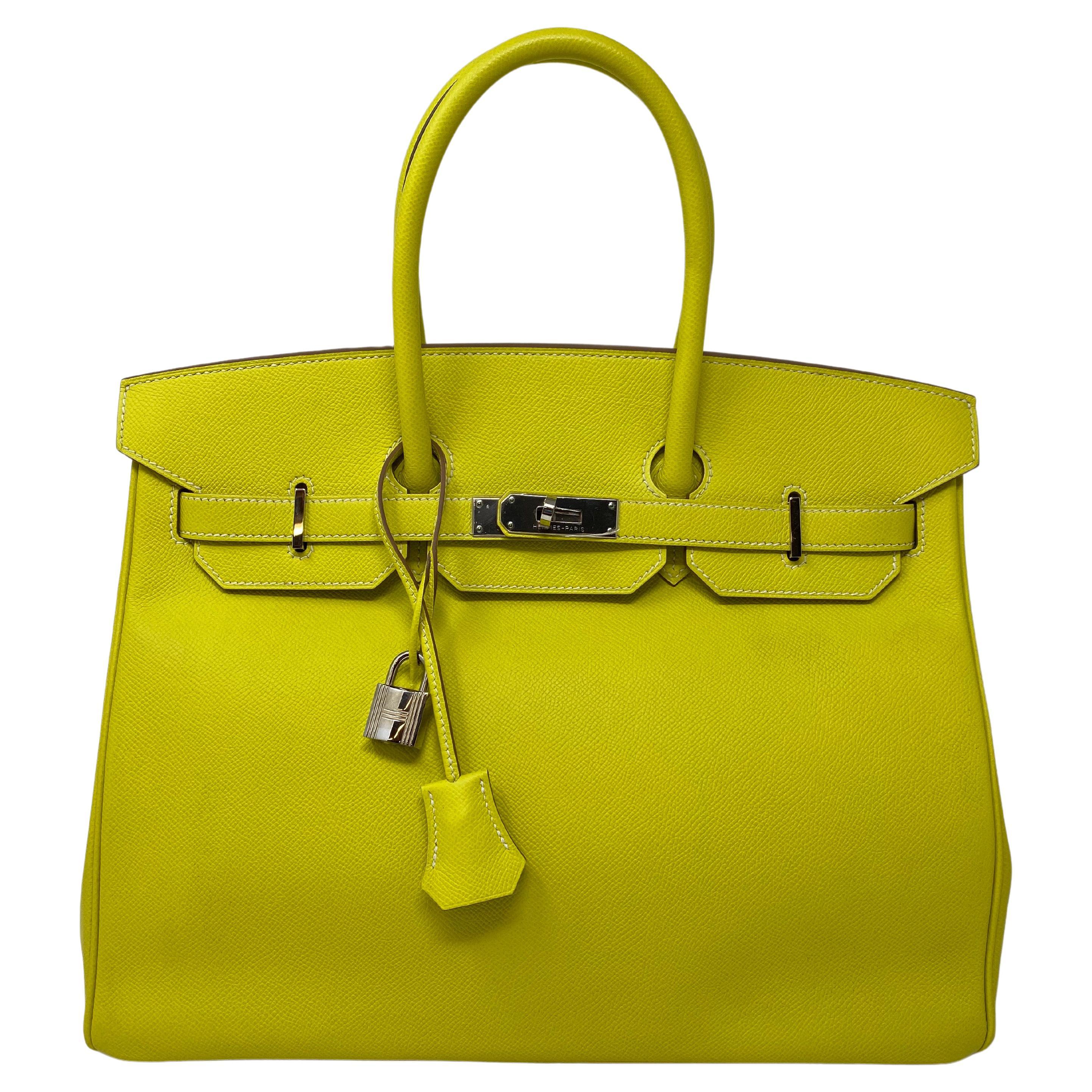 Hermès Birkin 35 Lime Candy Bag