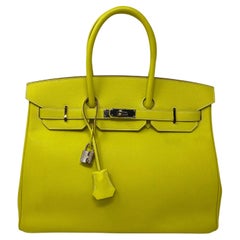 Hermès Birkin 35 Lime Candy Bag