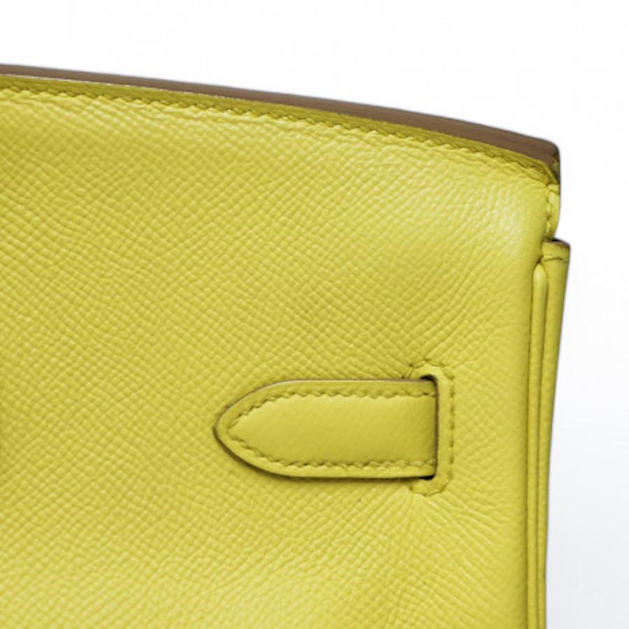 Hermès Birkin 35 Lime Epsom leather For Sale 8