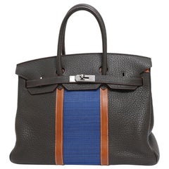 Hermes Birkin 35 Limited Edition Club Tri-Color Tote Handle Tote Bag