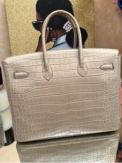 Hermes Birkin 35 matte crocodile Porosus bag