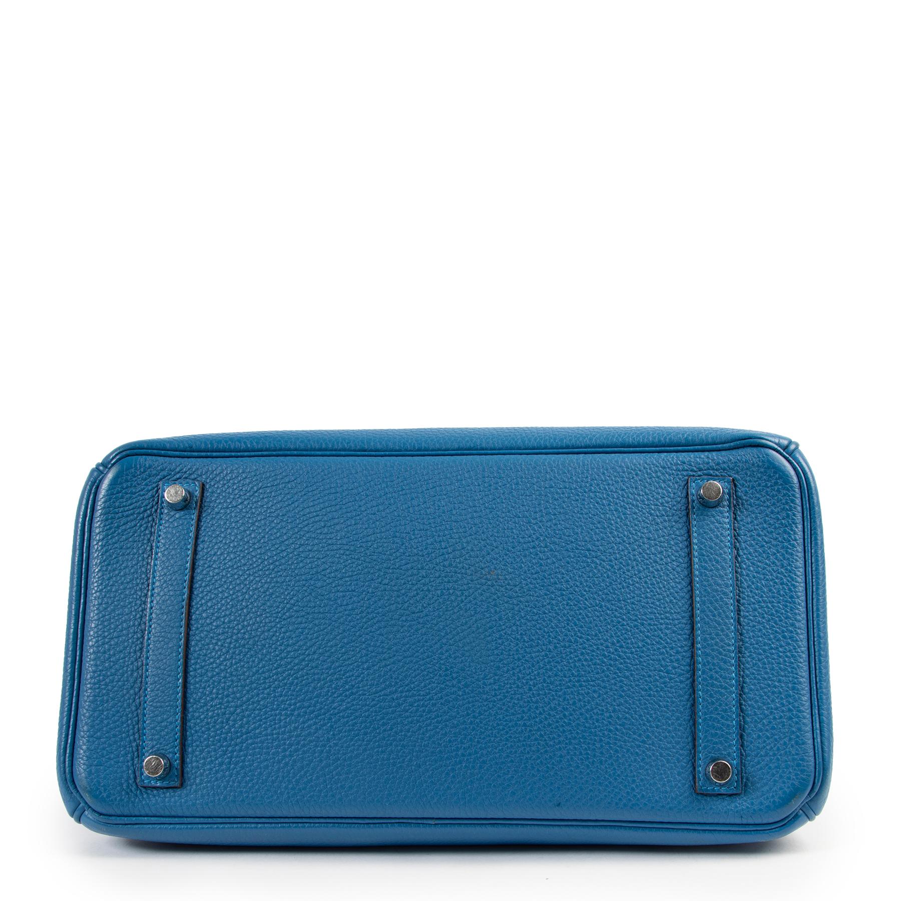 Hermès Birkin 35 Mykonos Blue Togo Leather PHW 1